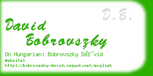 david bobrovszky business card